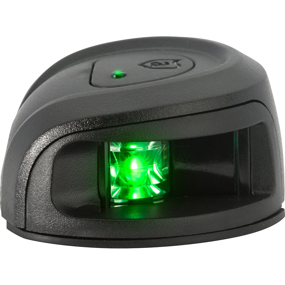Attwood LightArmor Deck Mount Navigation Light - Black Composite - Starboard (green) - 2NM TRAPSKI