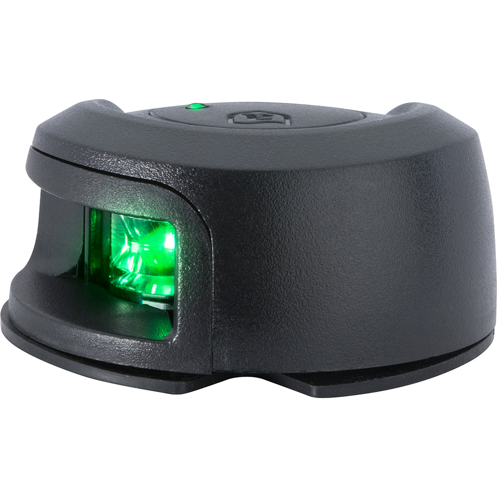 Attwood LightArmor Deck Mount Navigation Light - Black Composite - Starboard (green) - 2NM TRAPSKI