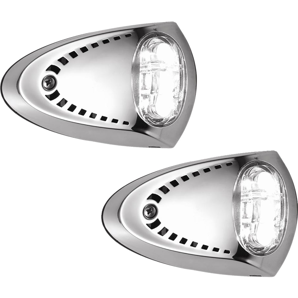 Attwood LED Docking Lights - Stainless Steel - White LED - Pair TRAPSKI