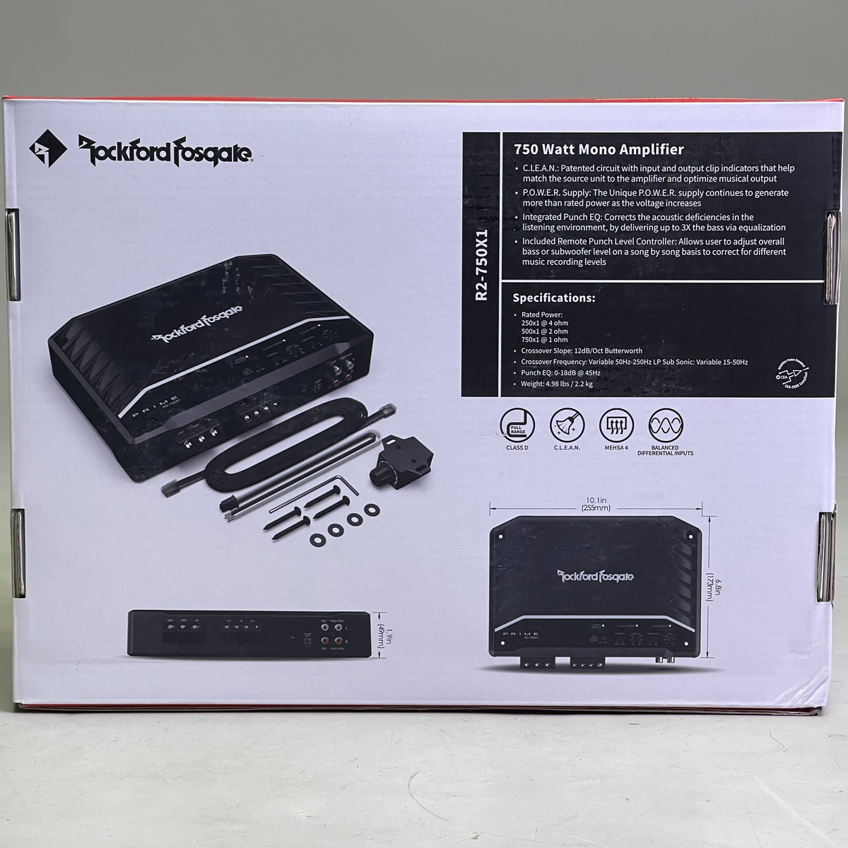 ROCKFORD FOSGATE Prime Series Mono Amplifier 750W Black R2-750X1