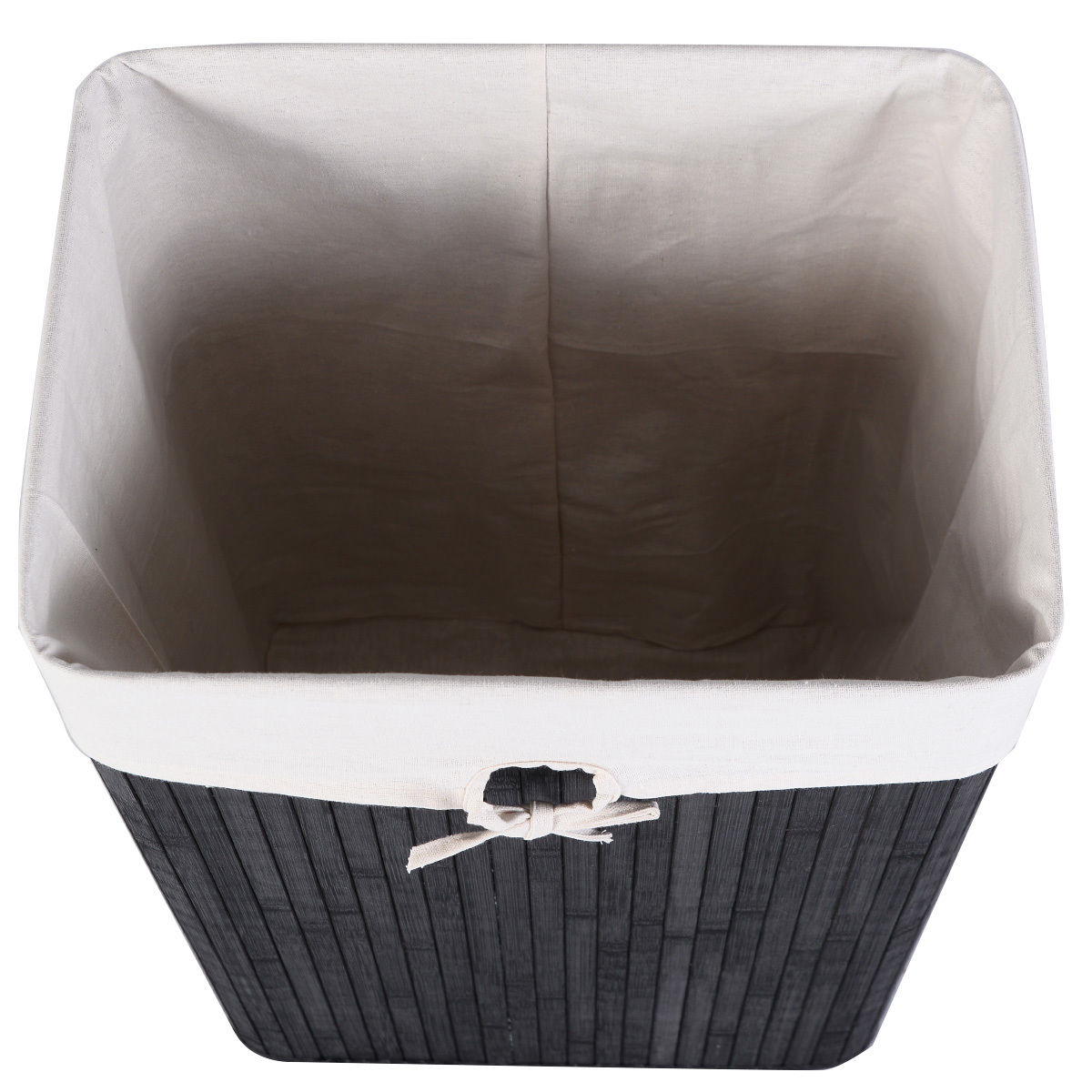 19 Gal Rectangle Laundry Basket Bamboo Clothes Hamper with Handles and Lid DirectDeals