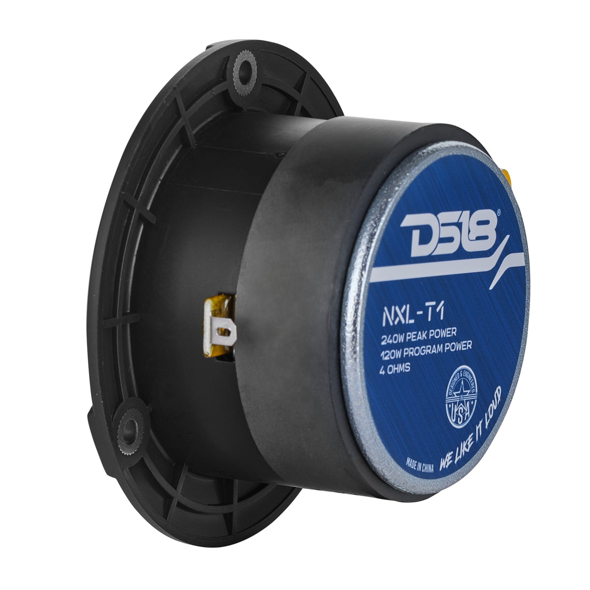 NXL 3.8” Marine Water-Resistant Super Bullet Tweeter with 1” Aluminum Voice Coil | 120W RMS 4-Ohm DS18