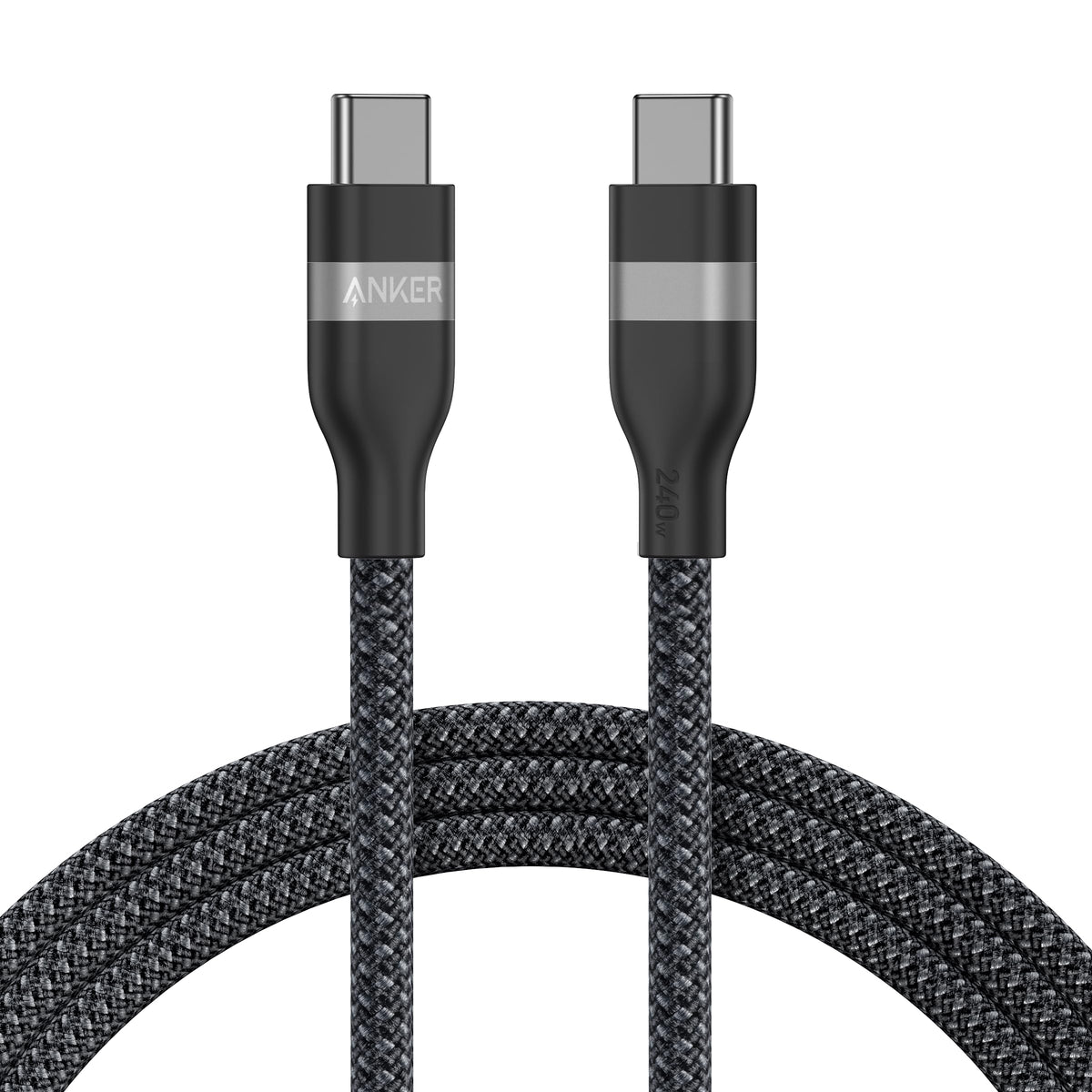 Anker USB-C to USB-C Cable (3 ft / 6 ft, 240W, Upcycled-Braided) Anker