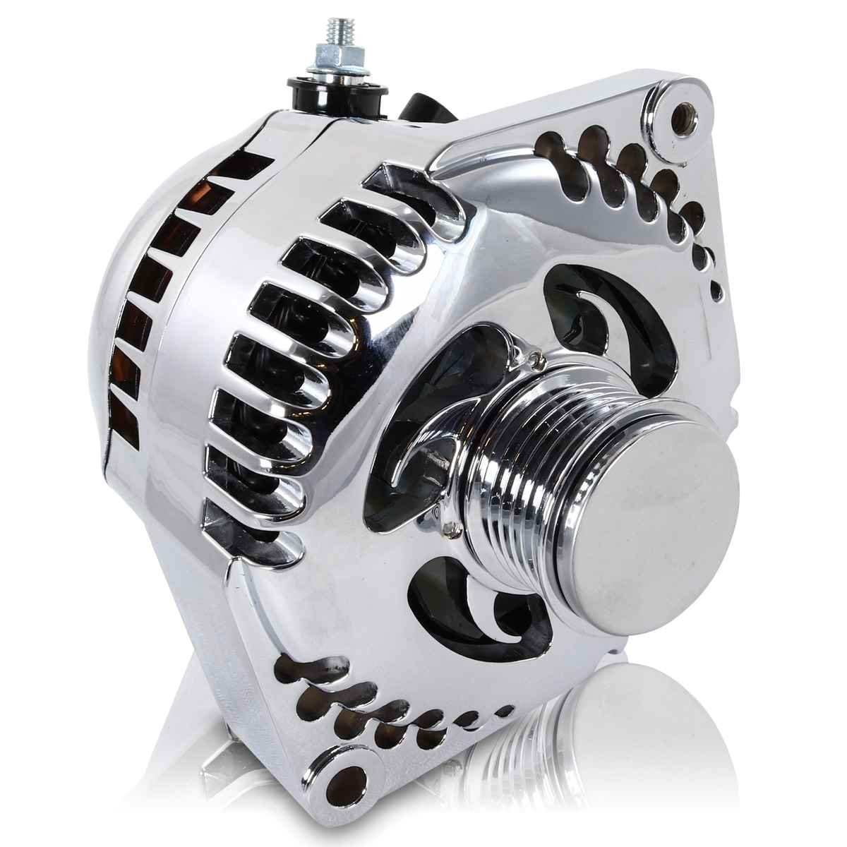 Mechman 320 Amp Racing Alternator 1965-1985 GM - Chrome