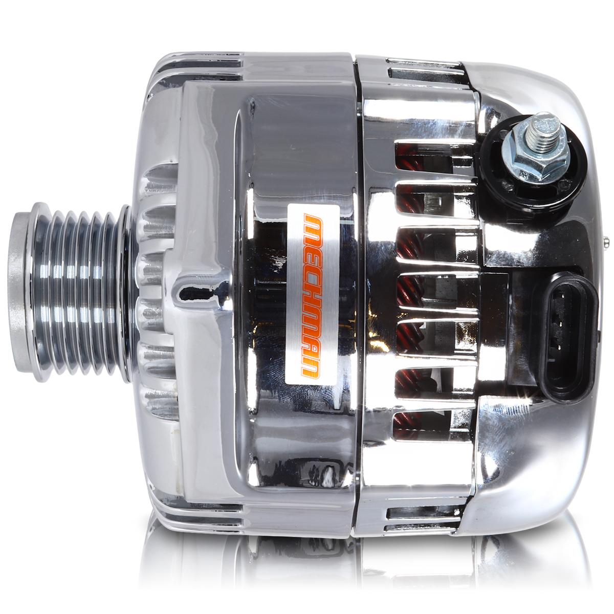 Mechman 320 Amp Racing Alternator 1965-1985 GM - Chrome