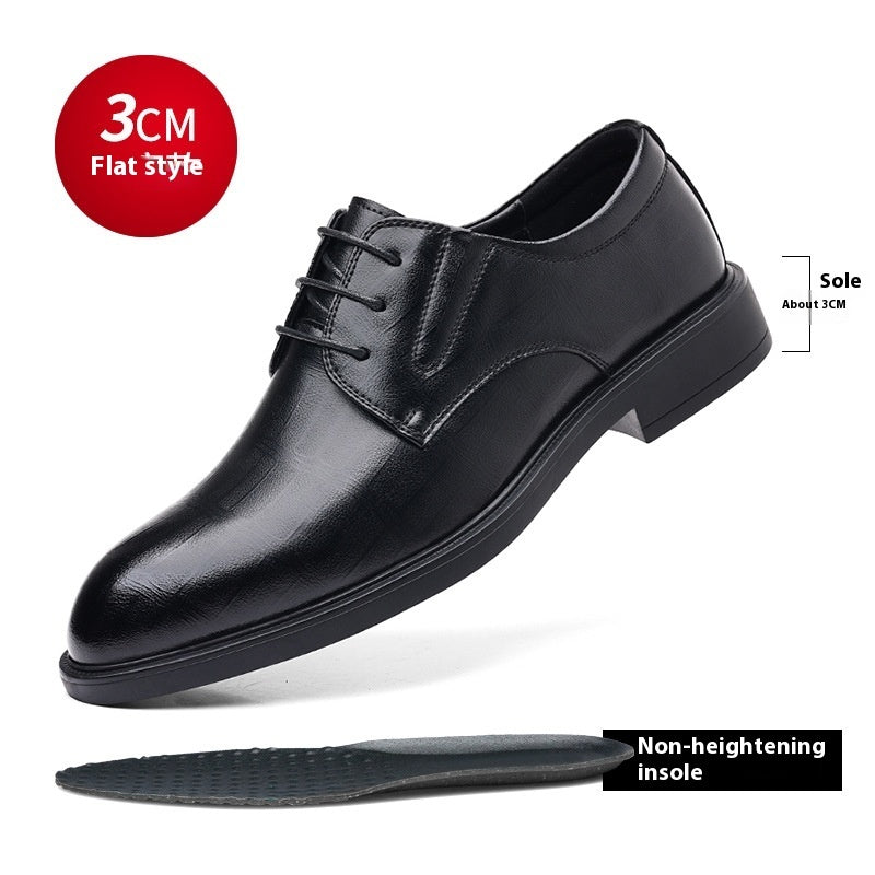 Men's Hollow-out Height Increasing Leather Shoes