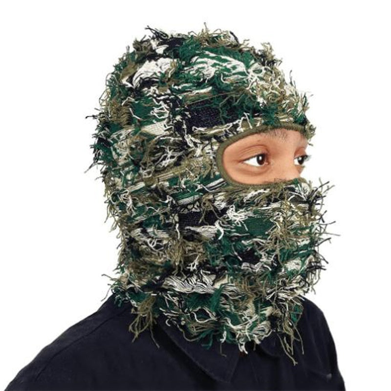 Camouflage Knitted Wool Hat for Men and Women