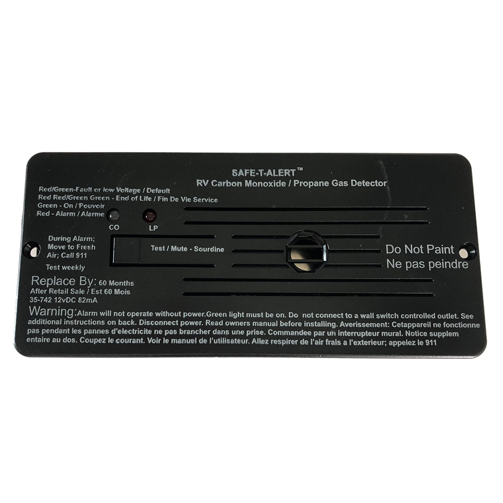 Safe-T-Alert Combo Carbon Monoxide Propane Alarms Flush Mount - Black TRAPSKI