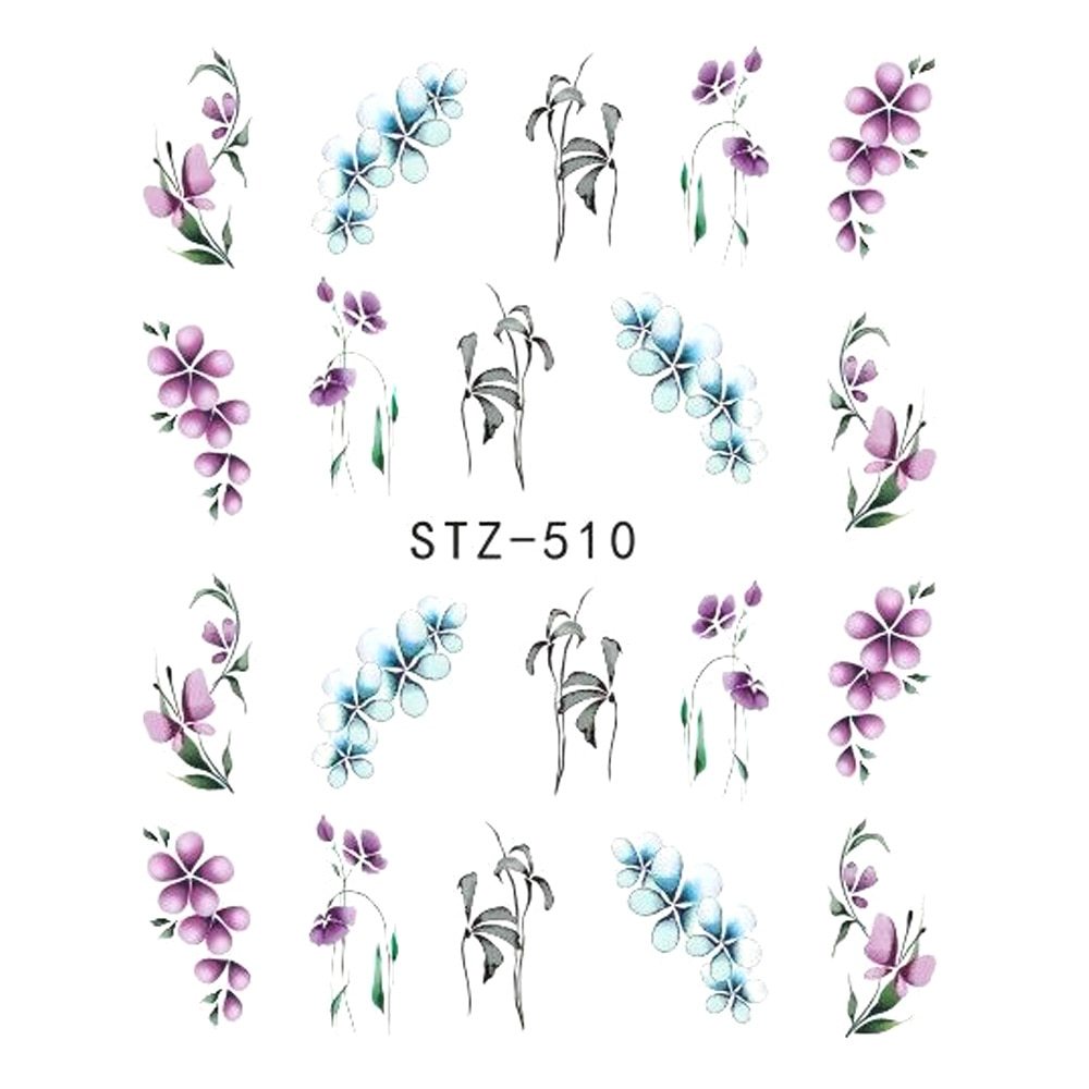 Butterfly Flower Water Transfer Decal Nail Sticker