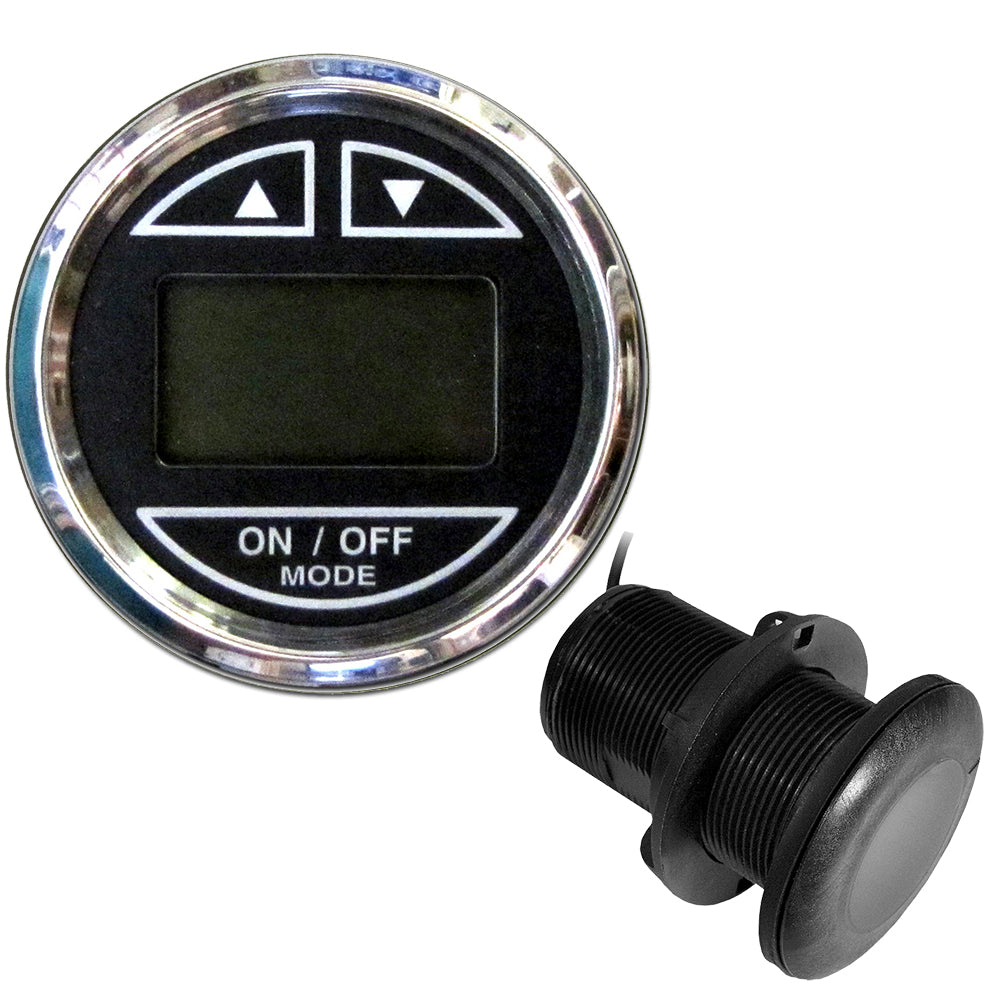 Faria Chesapeake Black 2" Depth Sounder w/Thru-Hull Transducer TRAPSKI