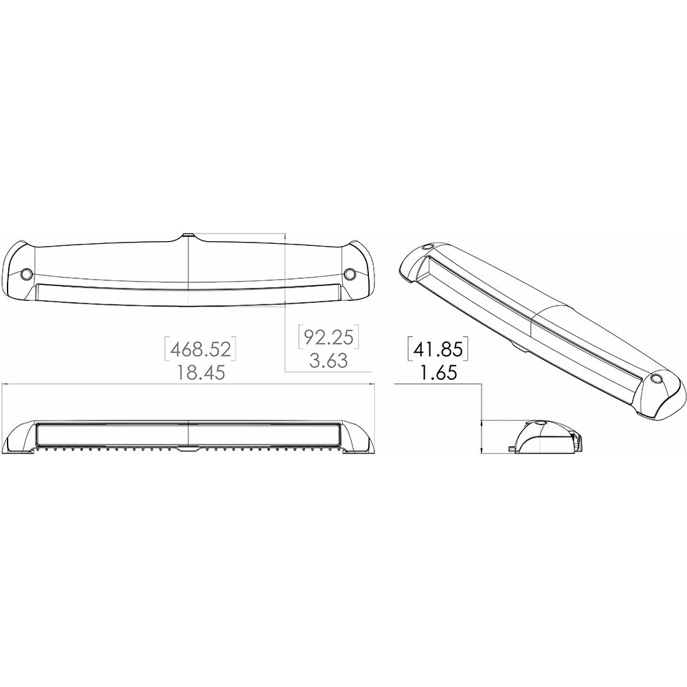 Lumitec Razor Light Bar - Spot - Flush Mount - White TRAPSKI