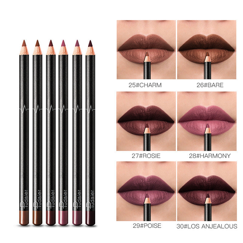 Waterproof Nude Lip Liner 36 Colors, Non-smudge