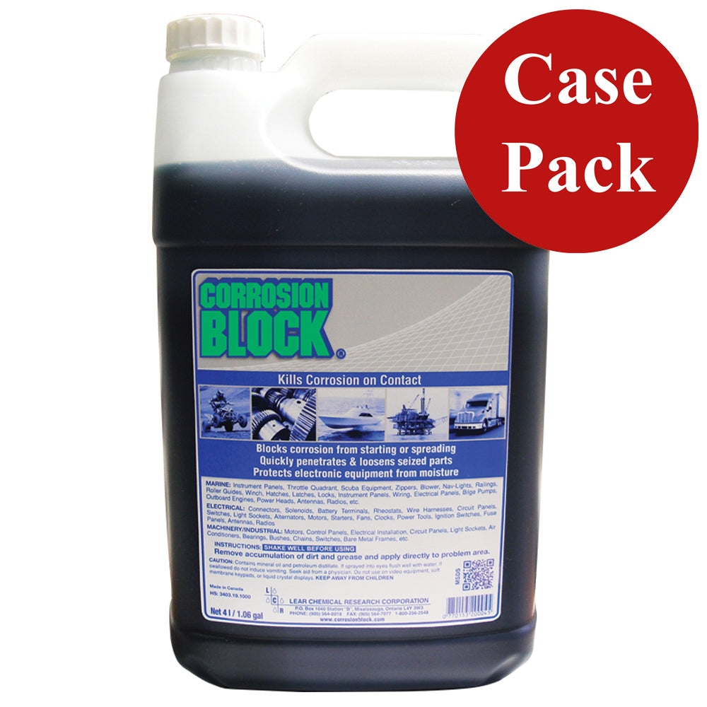 Corrosion Block Liquid 4-Liter Refill - Non-Hazmat, Non-Flammable  Non-Toxic *Case of 4* TRAPSKI
