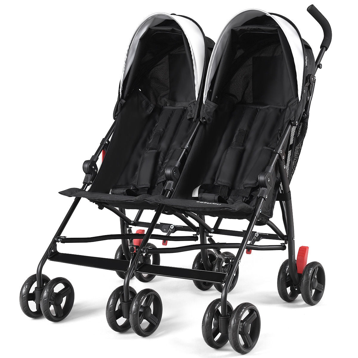 Foldable Twin Baby Double Stroller Ultralight Umbrella Kids Stroller-Black GBruno Store