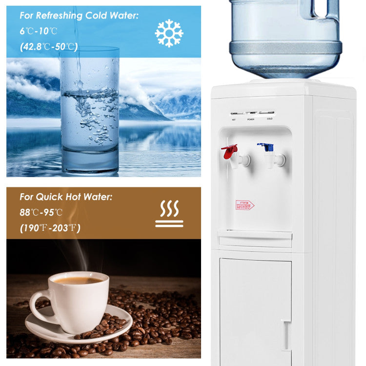 5-Gallon Hot & Cold Water Cooler with Child Safety Lock DirectDeals