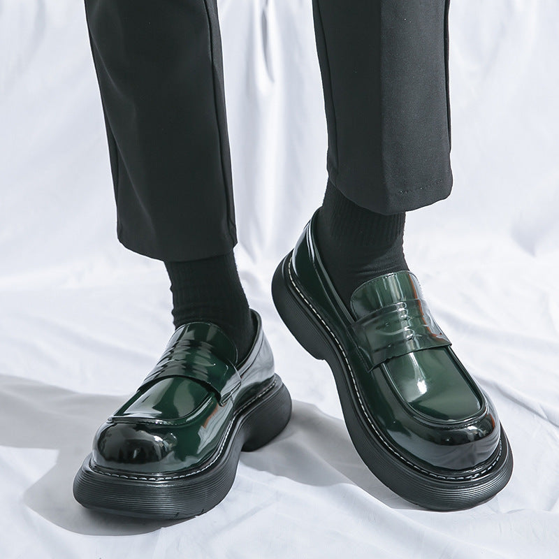 Business Formal Britishstyle Glossy Heightincreasing Leather Shoes