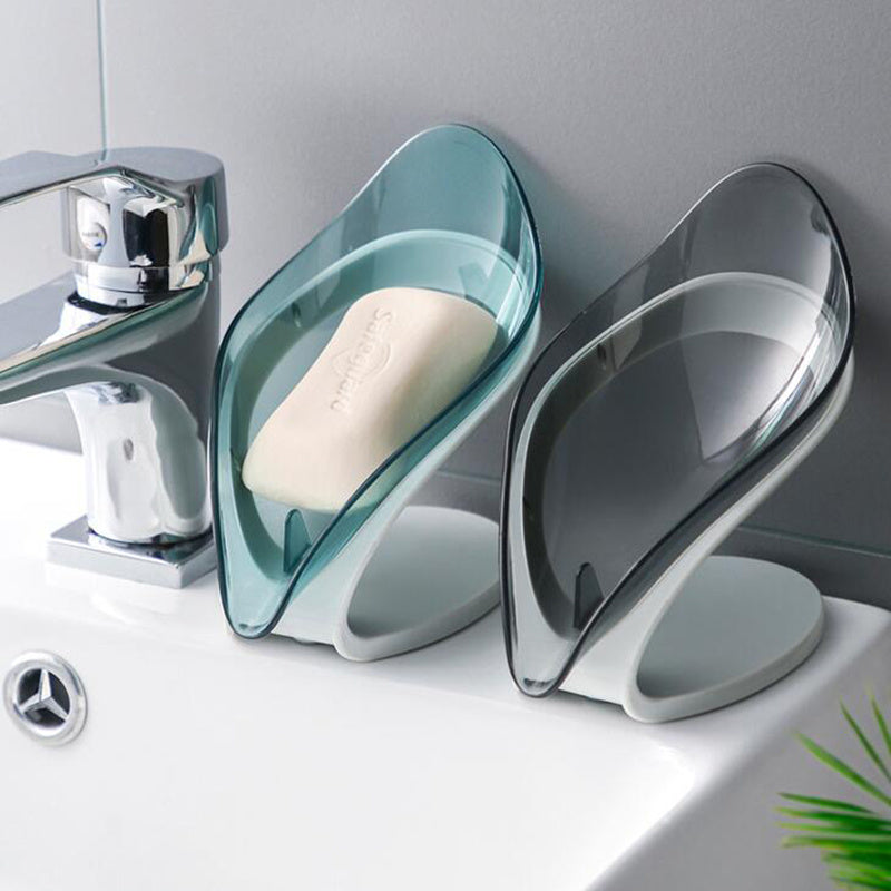 Leaf Shape Soap Holder Non-slip Drain Storage Box