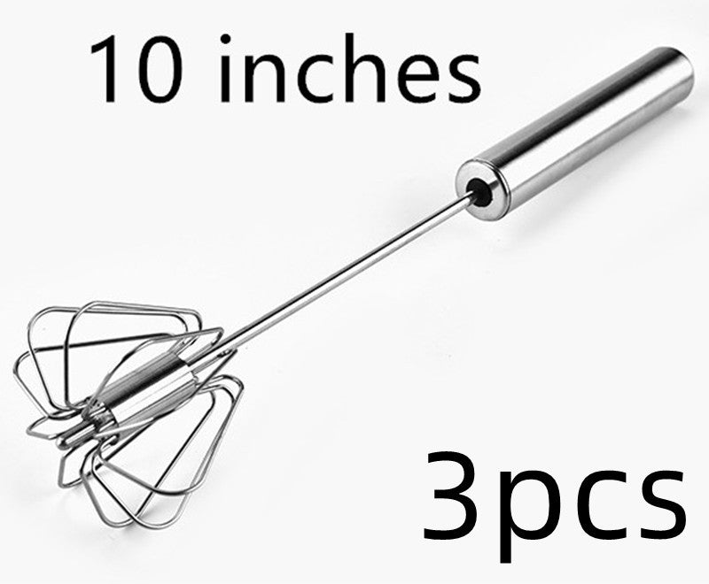 Stainless Steel Semi-Automatic Egg Beater Handheld