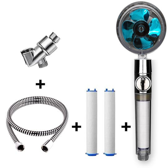 Turbo Propeller Shower Head Handheld High Pressure