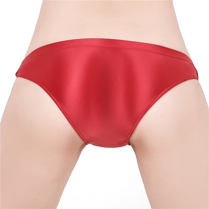 Men's Silky Shiny Low Waist Briefs