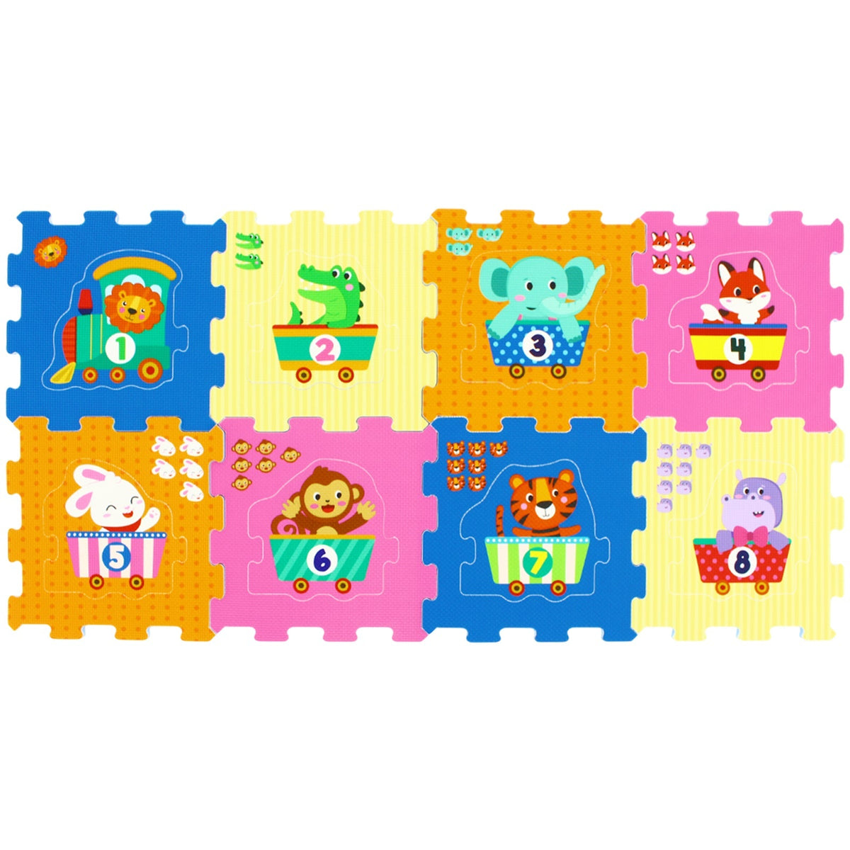 8-Piece Interlocking Baby Floor Puzzle Tiles with Educational Numbers GBruno Store