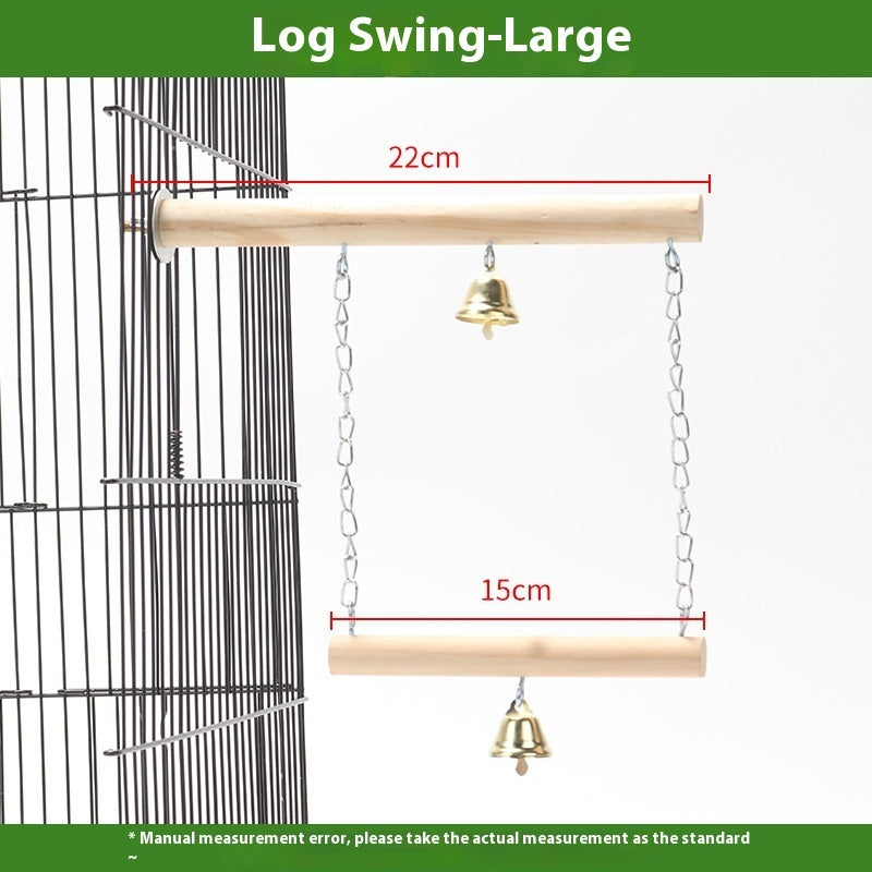 Parrot Solid Wood Stand Rod Swing Grinding Claw Toy