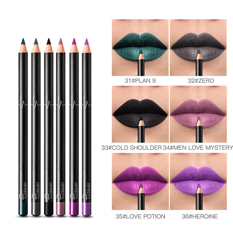 Waterproof Nude Lip Liner 36 Colors, Non-smudge