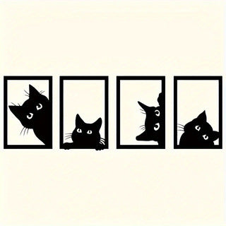 Black Cat Metal Wall Art Decoration Suit My Store