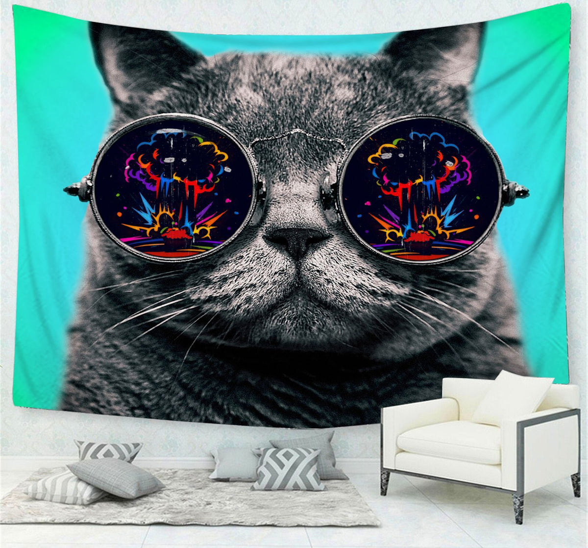Cute Cat Wall Tapestry