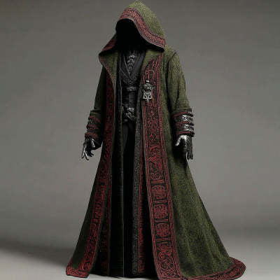 Abstract Long-sleeved Cape Coat For Casual Men's Cardigan My Store