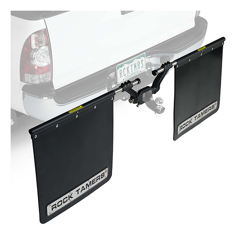 ROCK TAMERS 2" Hub Mudflap System - Matte Black/Stainless TRAPSKI