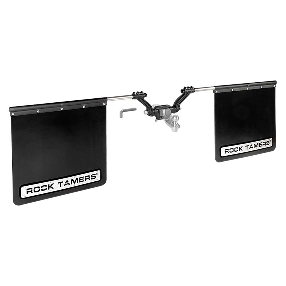 ROCK TAMERS 2" Hub Mudflap System - Matte Black/Stainless TRAPSKI