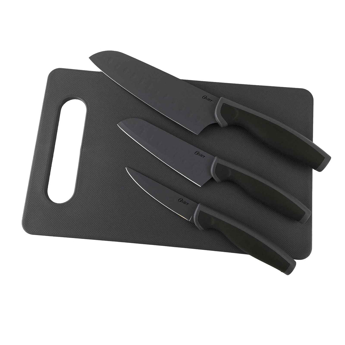 Oster Slice Craft 4-Piece Cutlery Knife Set with Cutting Board