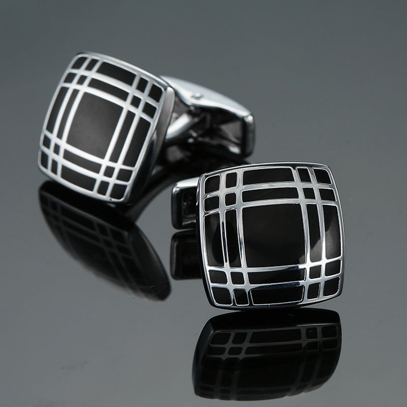 Vintage Pattern Cube Cufflinks