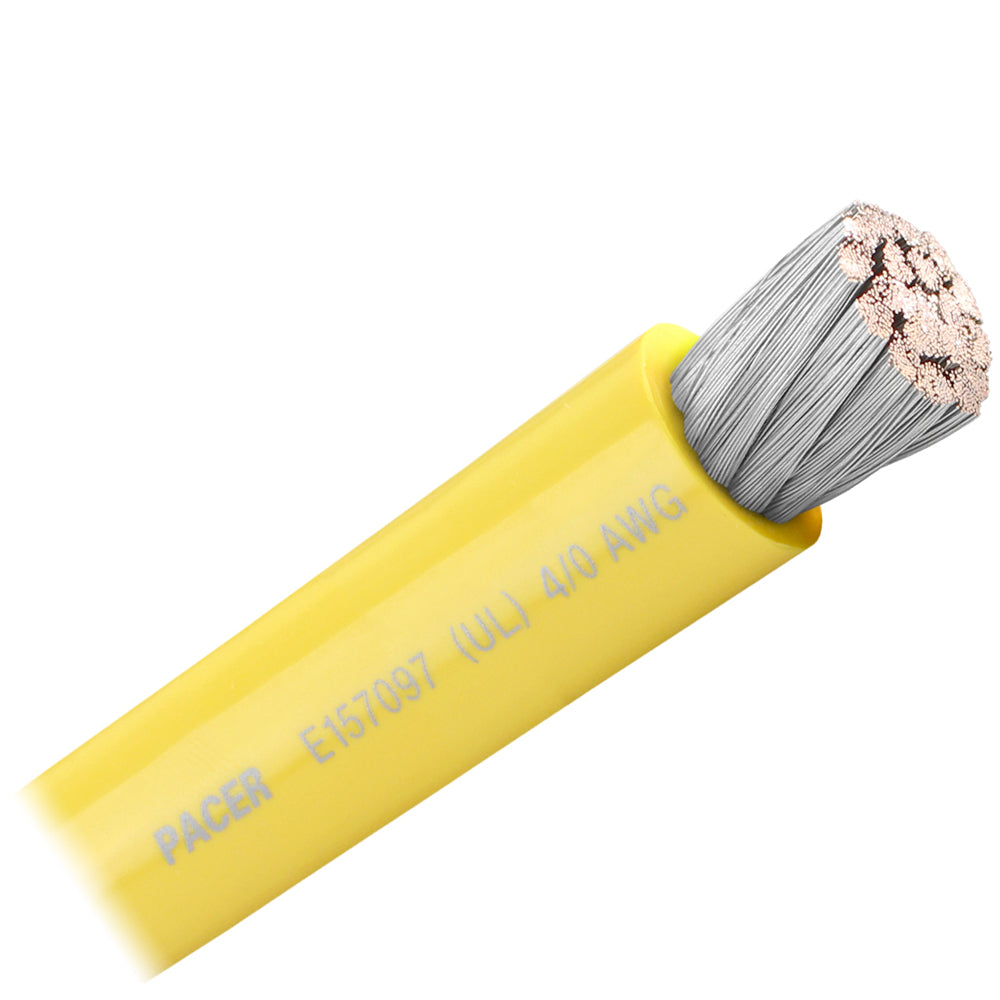 Pacer Yellow 4/0 AWG Battery Cable - Sold By The Foot TRAPSKI