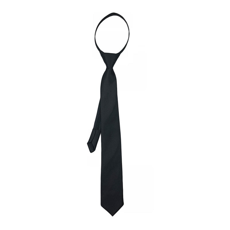 Men's Zipper Korean Style Pure Color Tie