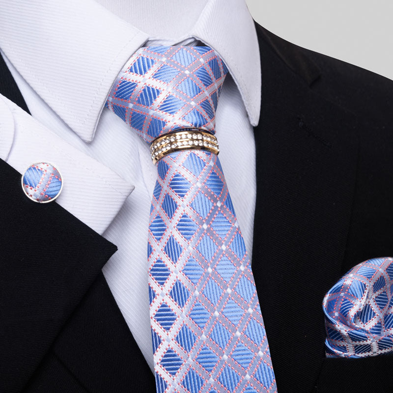 Multi Colored Striped Floral Mens Tie
