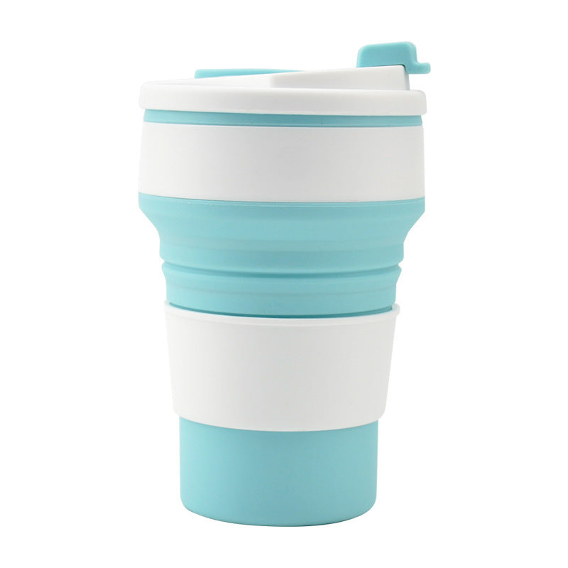 Folding Collapsible Mug with Cover for Coffee and Travel