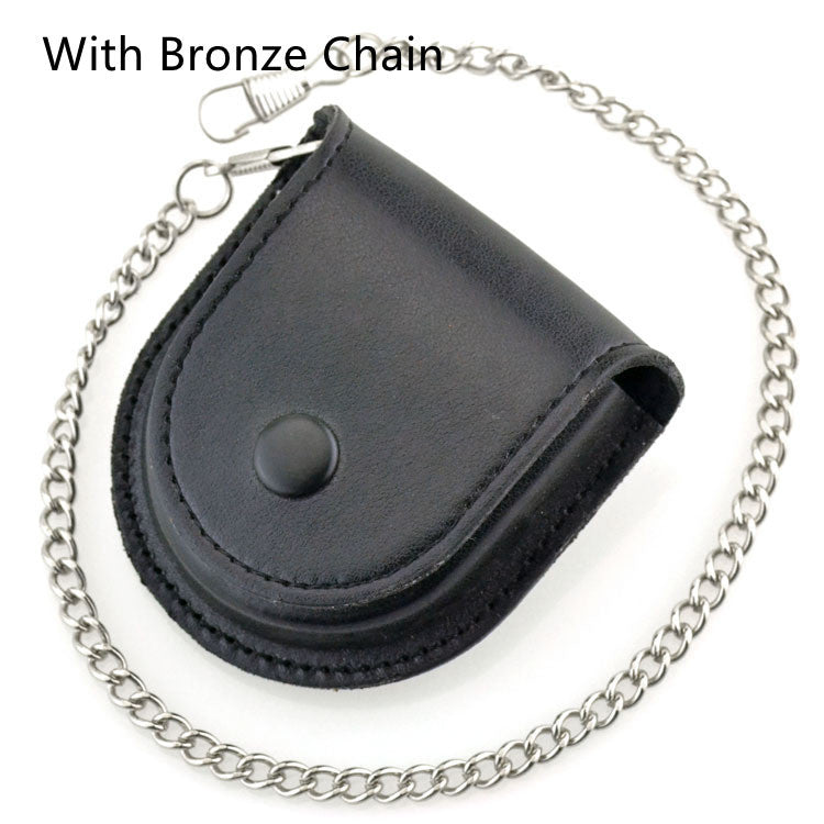 New Black 181 Retro Denim Leather Pocket Watch