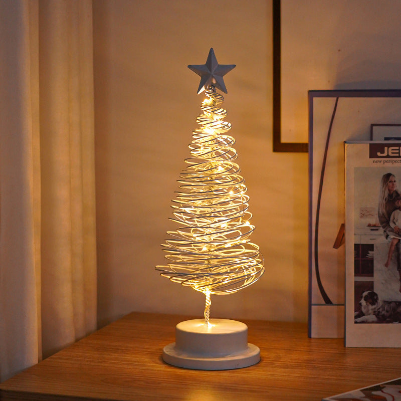LED Spiral Christmas Tree Desk Lamp Decor