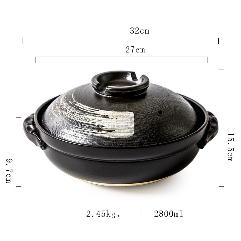 Ceramic Stew Pot Soup Rice Casserole Gas Clay Pot