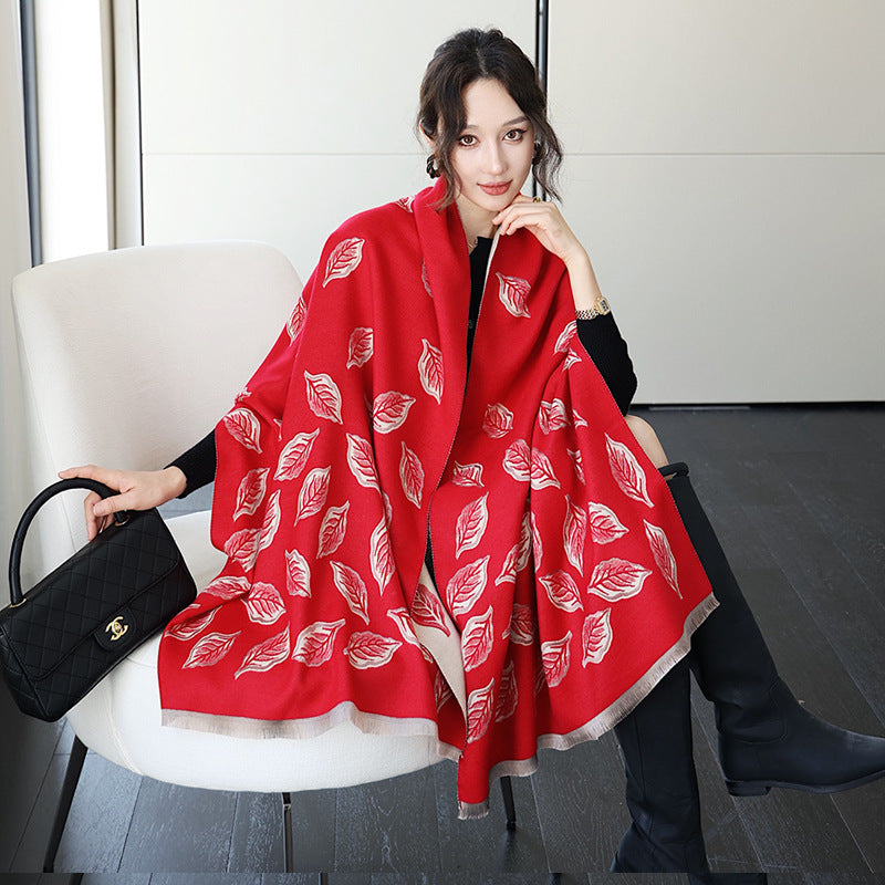 Female Versatile Fashion Thickened Warm Cashmere Scarf My Store