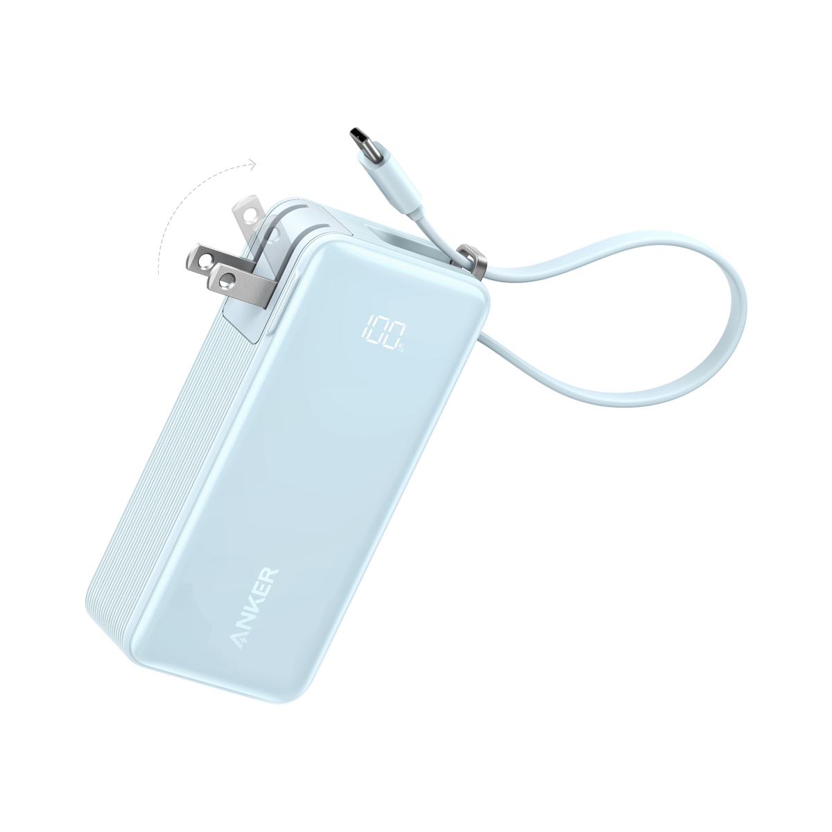 Anker Power Bank (10K, Fusion, Built-In Cable) Anker
