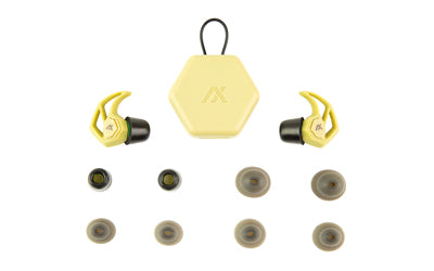AXIL X30i |  Earplugs |  Desert Tan |  Includes (3) Silicon Tips |  (2) Foam Tips and Pocket Carry Case Atomic Defense