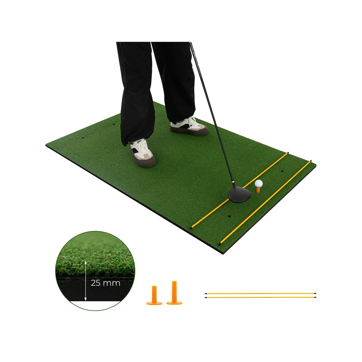 5 x 3 ft Artificial Turf Grass Practice Mat for Indoors and Outdoors