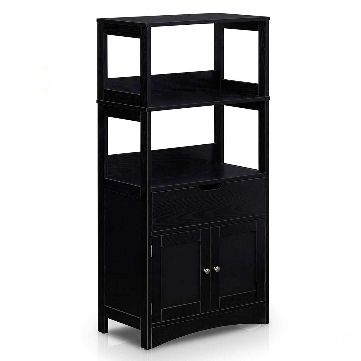 Bathroom Floor Cabinet with Open Shelves and Drawer DirectDeals
