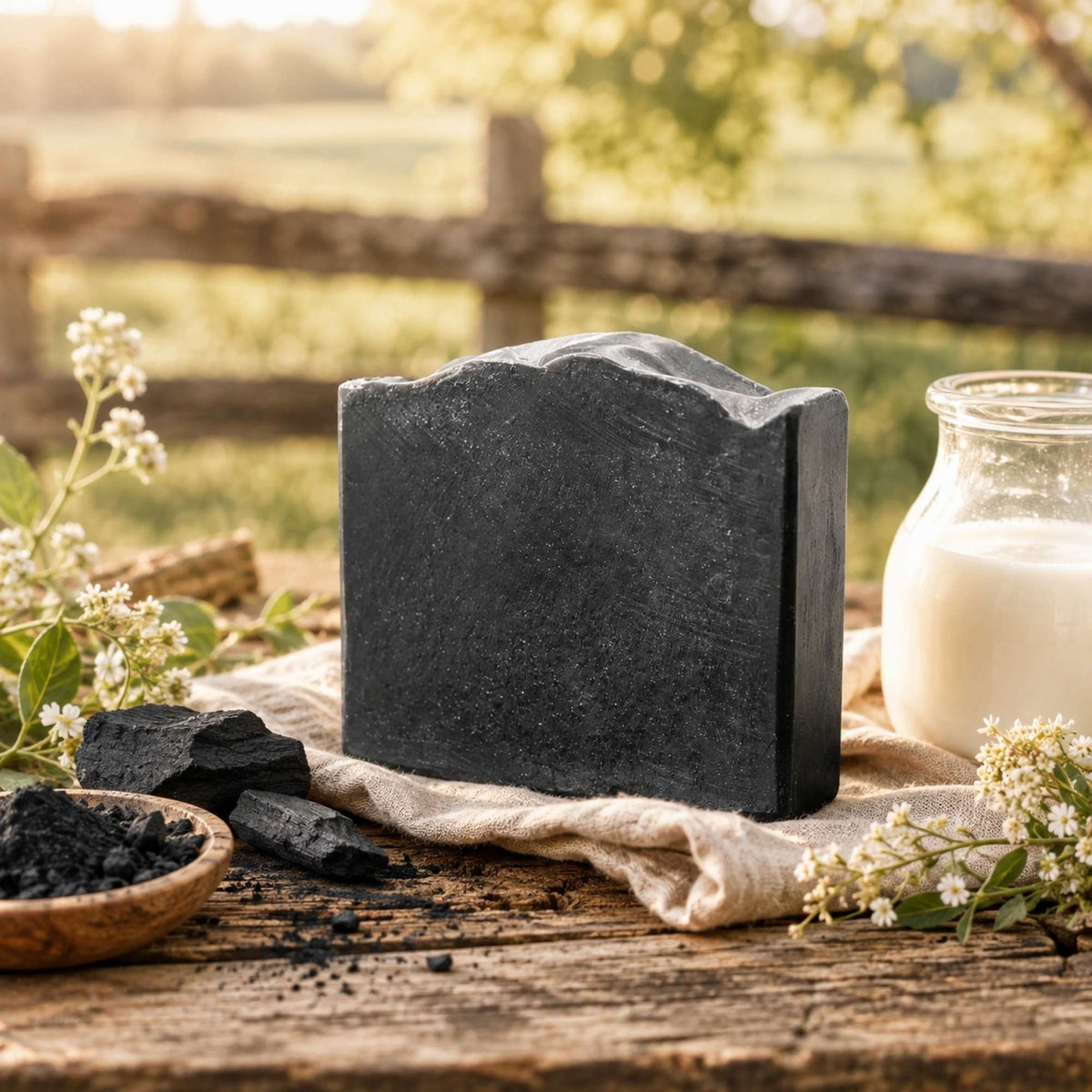 Clarifying Charcoal Bar Handmade Tallow and Goat Milk Soap Bar Pretty farm girl