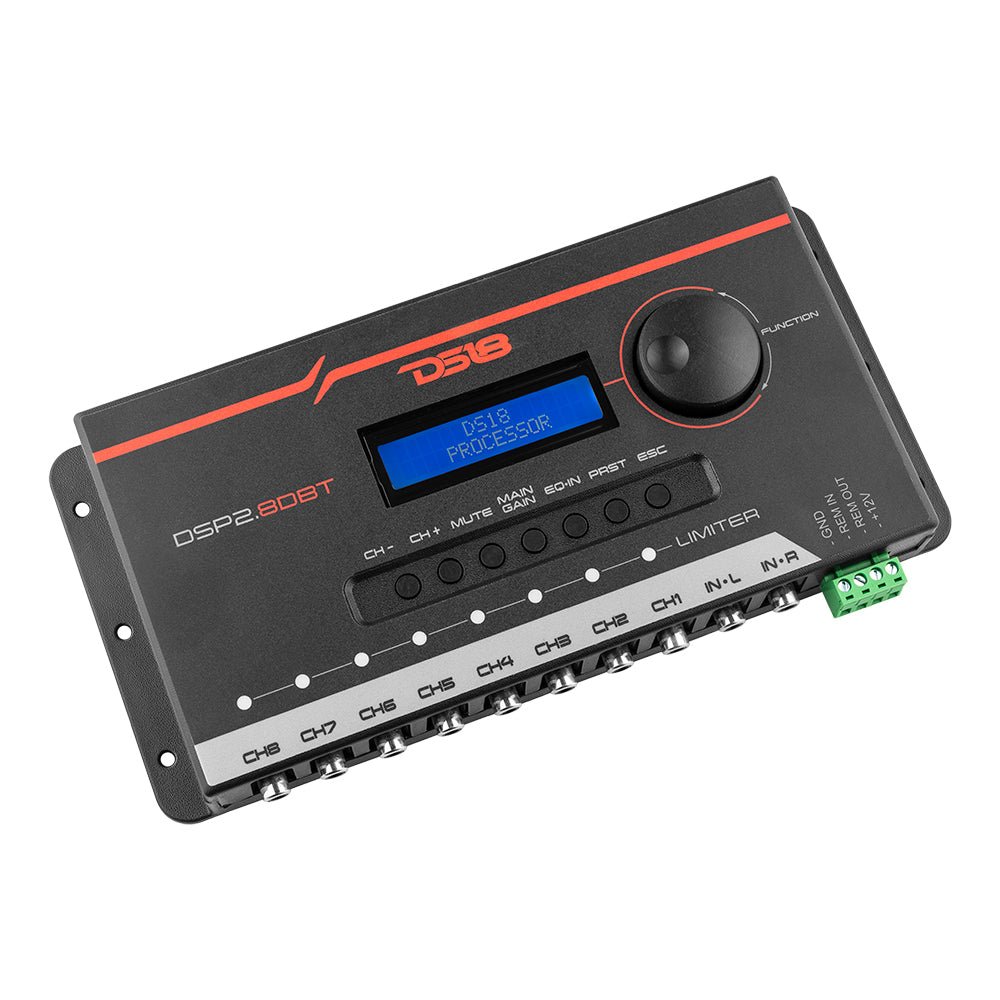 2-Channel In and 8-Channel Out Digital Sound Processor (DSP) with Bluetooth and LCD Screen DS18