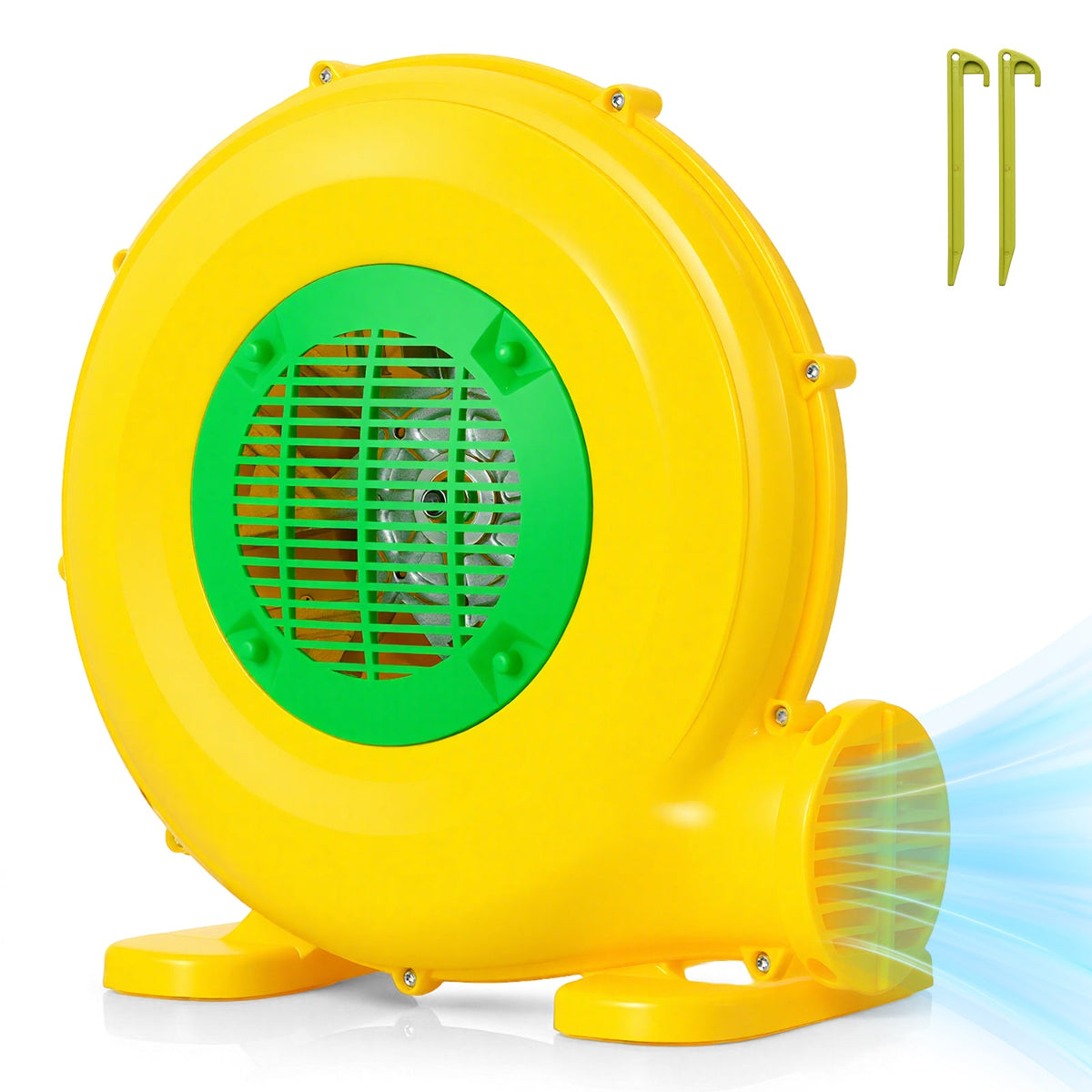 480W Bounce House Blower with Handle and Ground Stakes