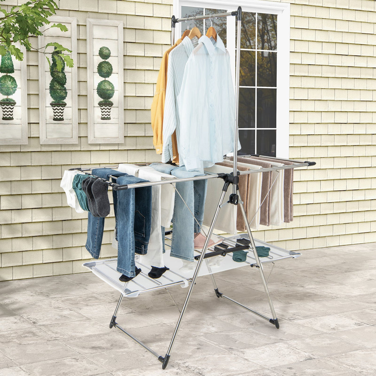 Double Camping Chair with Cup Holders Glass Racks and Mesh Pockets
